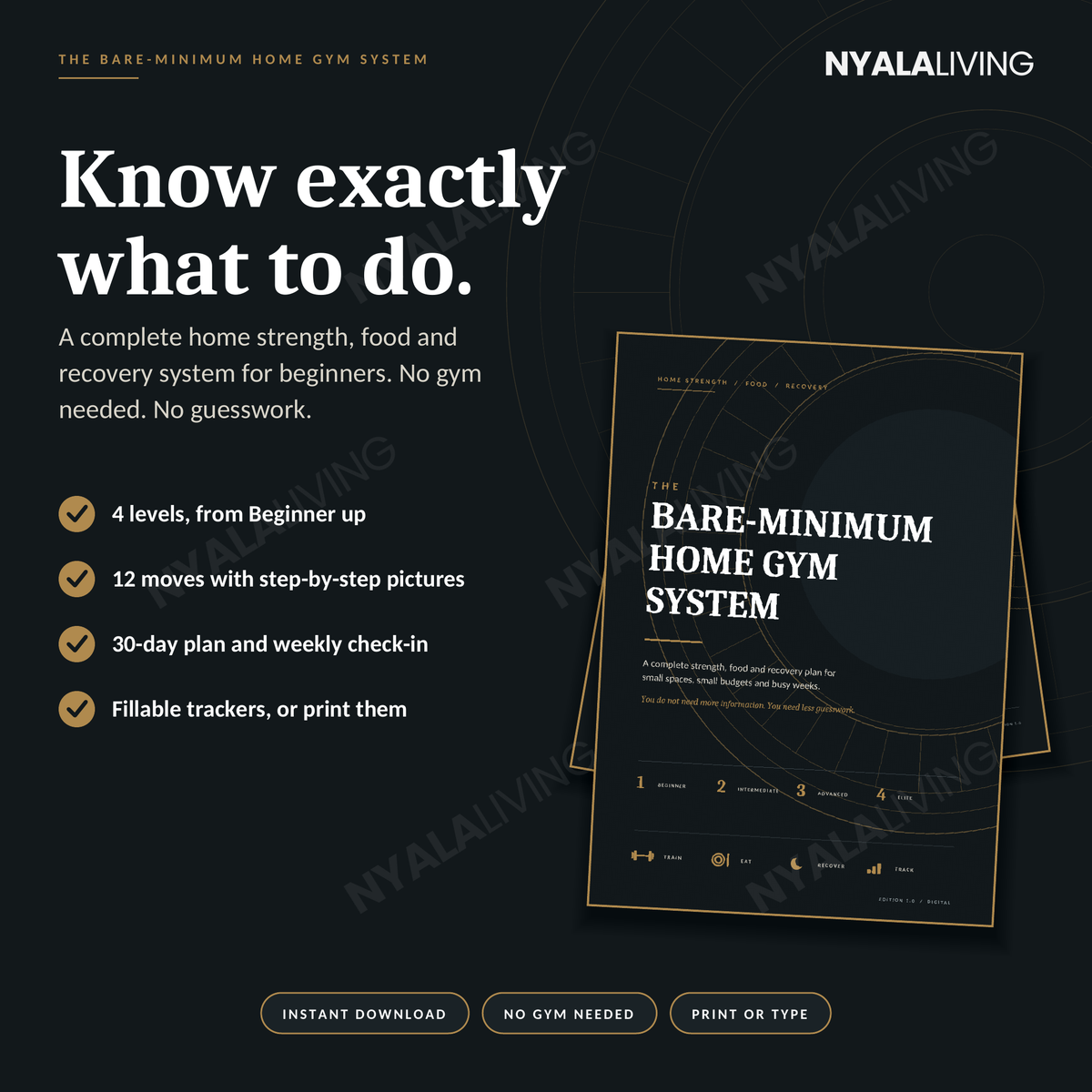 Nyala Living's Bare-Minimum Home Gym System™
