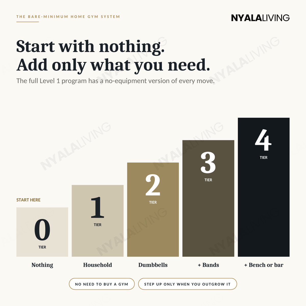 Nyala Living's Bare-Minimum Home Gym System™
